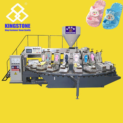 Σανδάλια παιδιών που κατασκευάζουν τη μηχανή στον περιστροφικό πίνακα 24 το ενιαίο χρώμα σταθμών