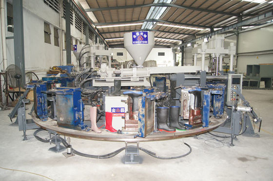 Ανακυκλώσιμη μπότα ανδρών γυναικών παιδιών που κατασκευάζει τη μηχανή 12 σταθμούς με τον αέρα φορμών - φυσώντας συσκευή