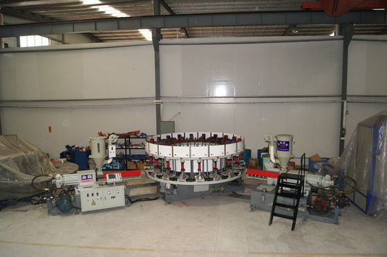 παπούτσια PVC 8.2*3.6*2.5m που κατασκευάζουν τη μηχανή 20 σταθμούς για τις θερμοπλαστικές πρώτες ύλες