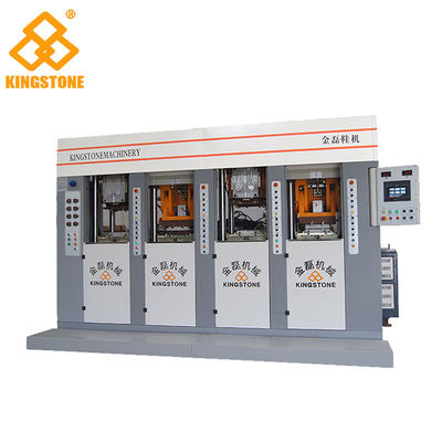 Μόνη μηχανή παραγωγής παπουτσιών σανδαλιών δέρματος, στατική μηχανή σχηματοποίησης εγχύσεων δύο χρώματος TPU/TR outsole