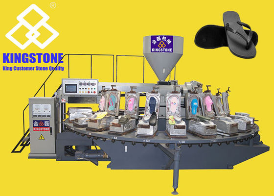 Πλαστική παντόφλα που κατασκευάζει τη μηχανή στην περιστροφική μηχανή σχήματος επιτραπέζιων εγχύσεων