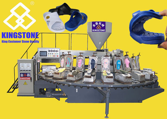 Περιστροφική μηχανή σχηματοποίησης επιτραπέζιων εγχύσεων παντοφλών PVC 130 ζευγαριών/ώρα