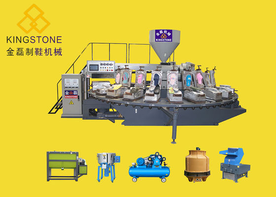 Η αυτόματη πλαστική μηχανή σχήματος εγχύσεων παντοφλών έθεσε εντελώς τη γραμμή