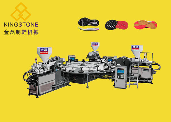 1 / 2/3 χρωματίζουν το πέλμα PVC TPR κάνοντας τη μηχανή 100-120pairs/την ώρα για τα πλαστικά παπούτσια