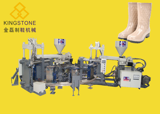 Αυτόματη πλαστική μηχανή σχήματος εγχύσεων για τον περιστροφικό 12 σταθμό Gumboots