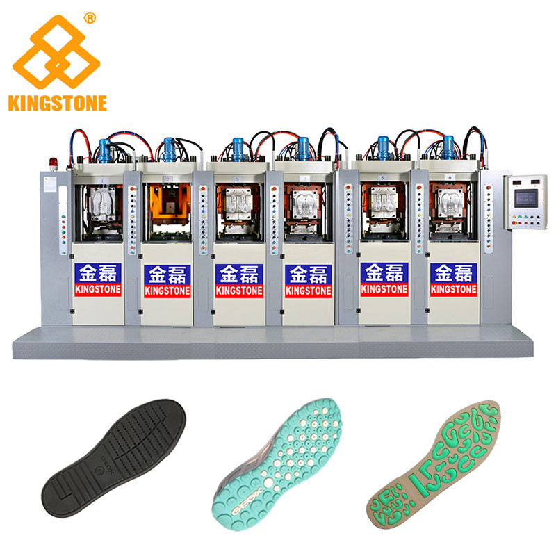 Μόνη μηχανή παραγωγής παπουτσιών PVC TPU TR 6 σταθμοί με P.I.D. Σύστημα ελέγχου
