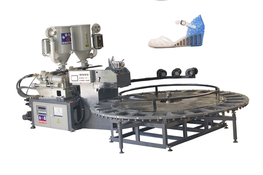 Διπλό πέλμα PVC TR TPU Tpr πυκνότητας που κατασκευάζει τις μηχανές για τα παπούτσια δέρματος/5*3*2m